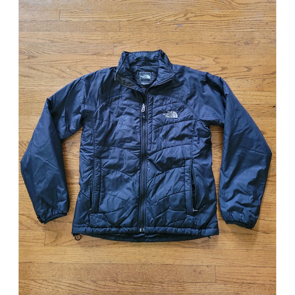 The North Face Jacket Womens Medium Black Primaloft Quilted Puffer Zip Outdoor